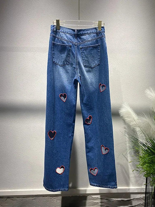 I Heart You Wide Leg Jeans