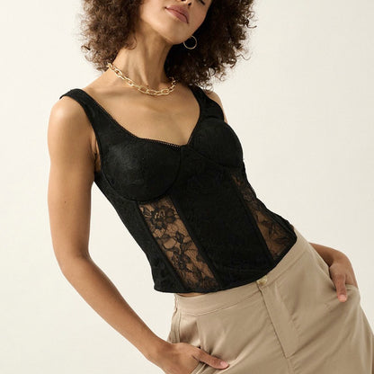 Alicia Corset Top in Black