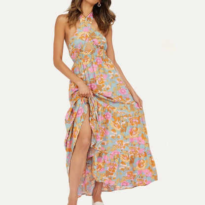 Blooming Floral Halter Dress