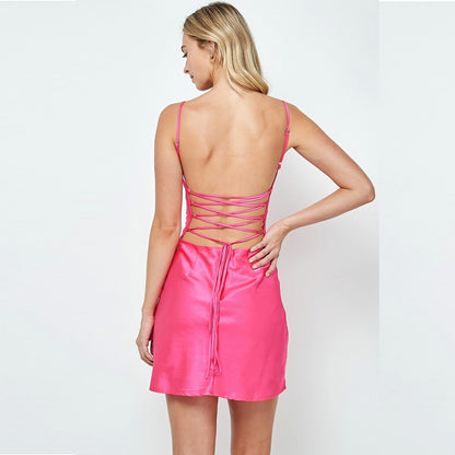 Electric Pink Mini Dress