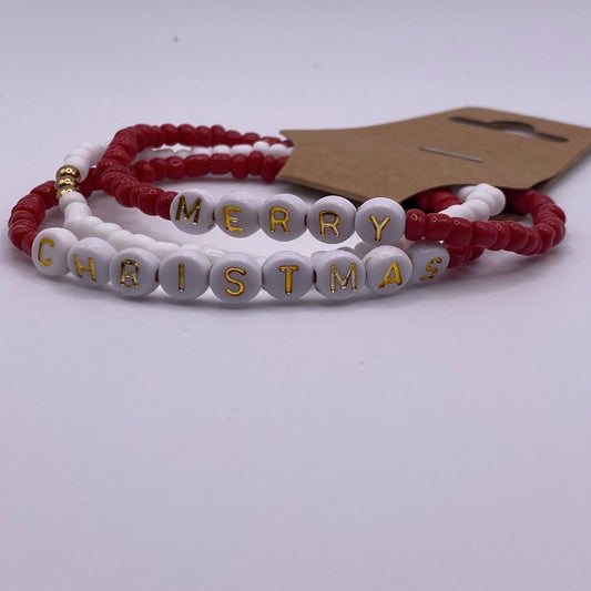 Merry Christmas Bracelet - Red