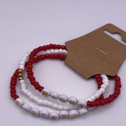 Merry Christmas Bracelet - Red