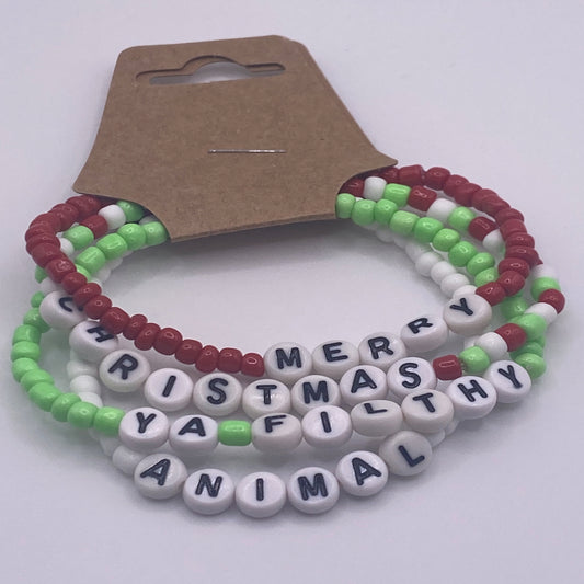 Merry Christmas Ya Filthy Animal Bracelet
