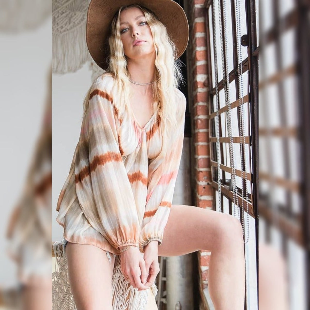Ombre Chiffon Babydoll Top