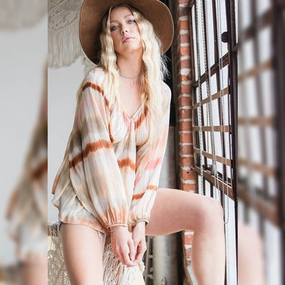 Ombre Chiffon Babydoll Top