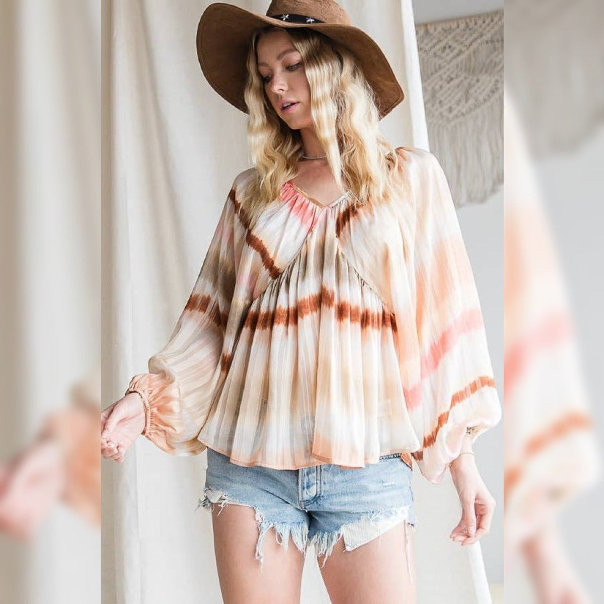 Ombre Chiffon Babydoll Top