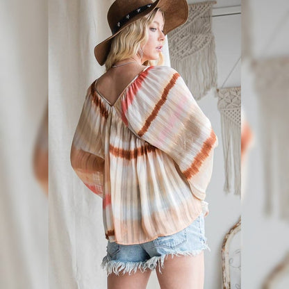 Ombre Chiffon Babydoll Top