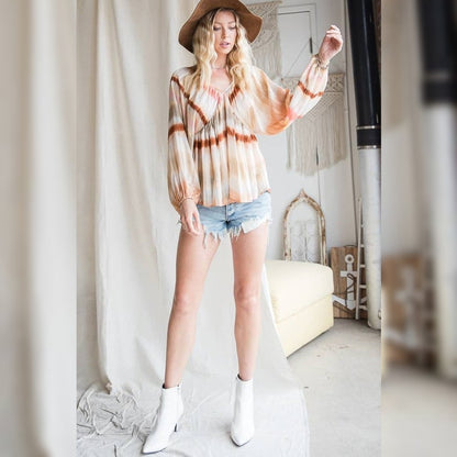 Ombre Chiffon Babydoll Top