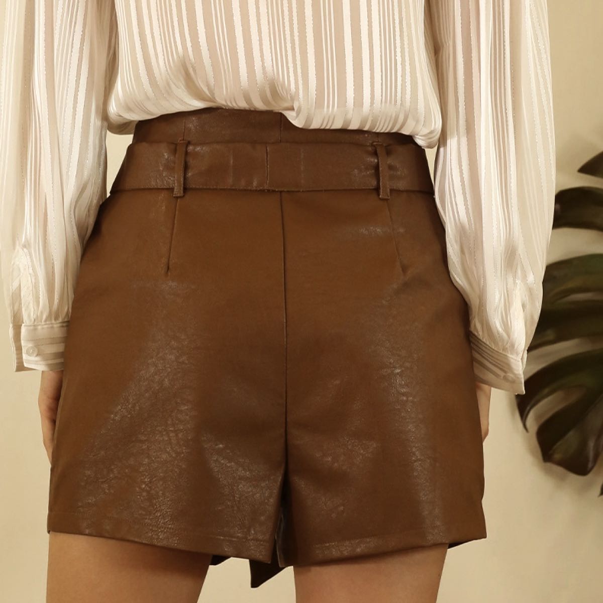 Americano PU Leather Shorts