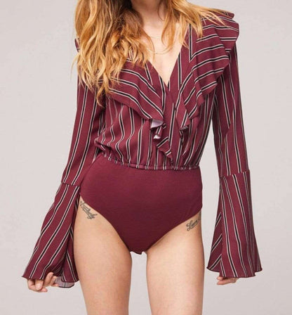 Audrey Striped Bodysuit Band Of Gypsies 