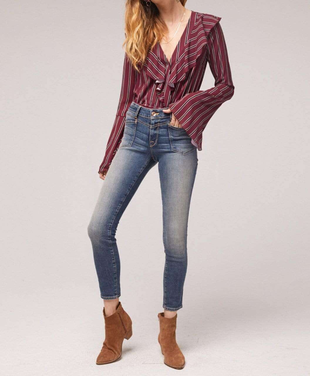 Audrey Striped Bodysuit Band Of Gypsies 