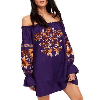 Fleur Du Jour Mini Dress in Purple
