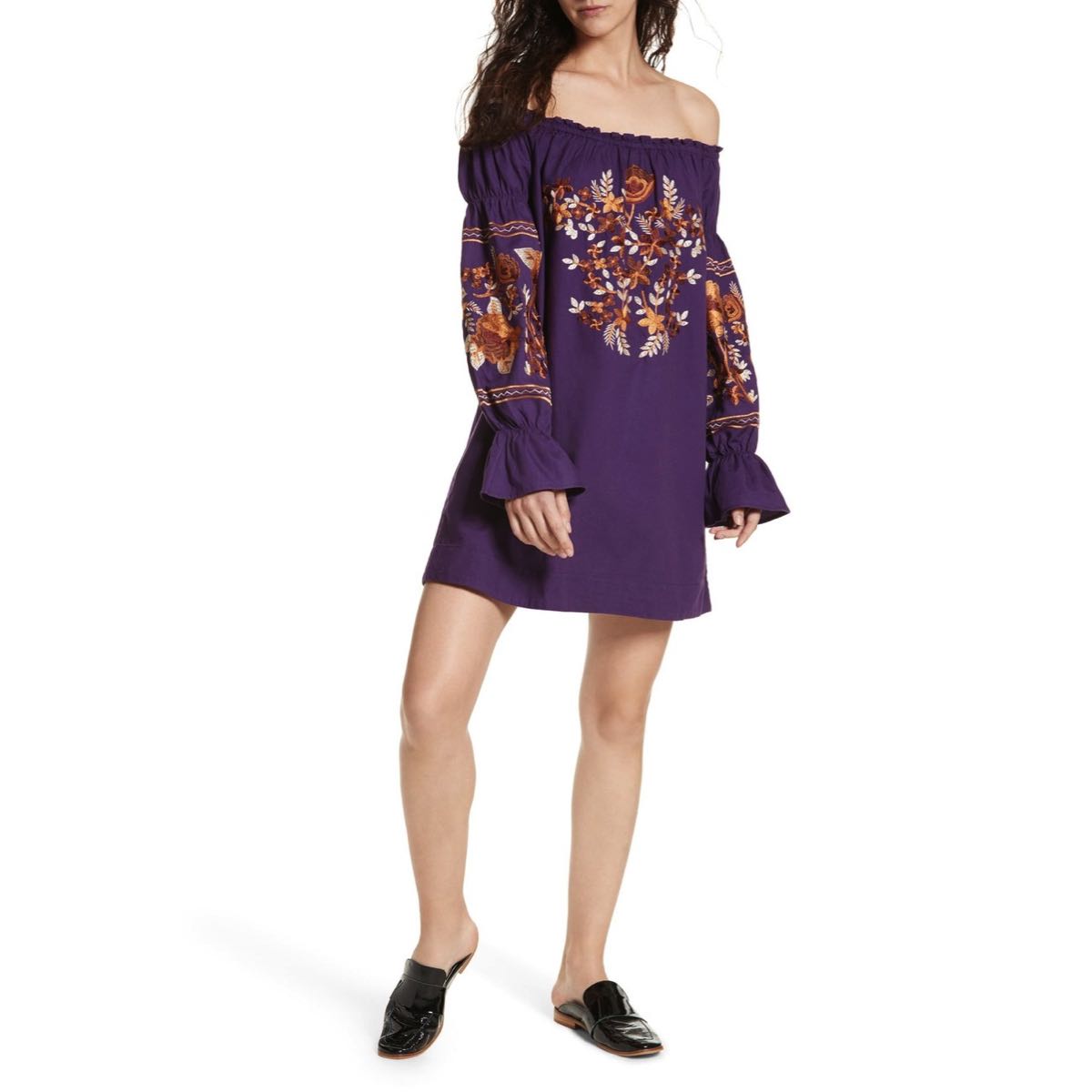 Fleur Du Jour Mini Dress in Purple
