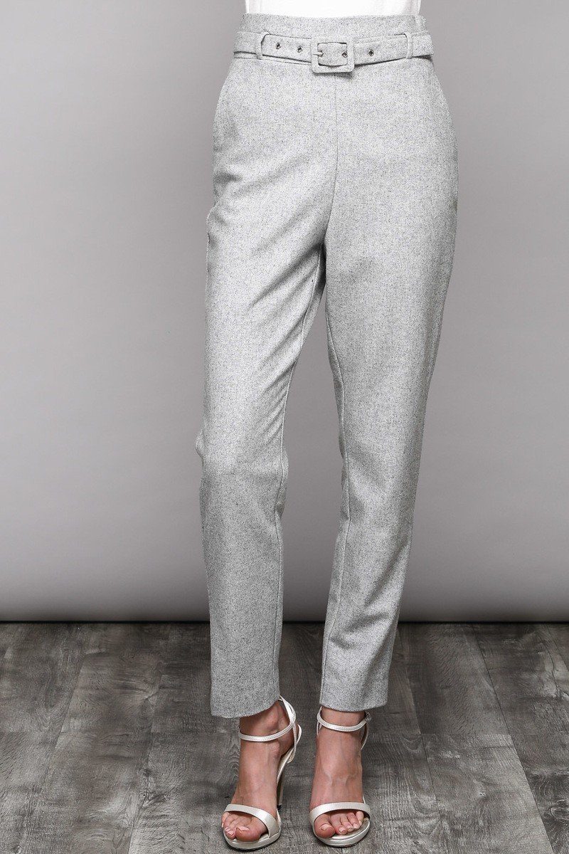 Grey Belted Trouser pant Do+Be 