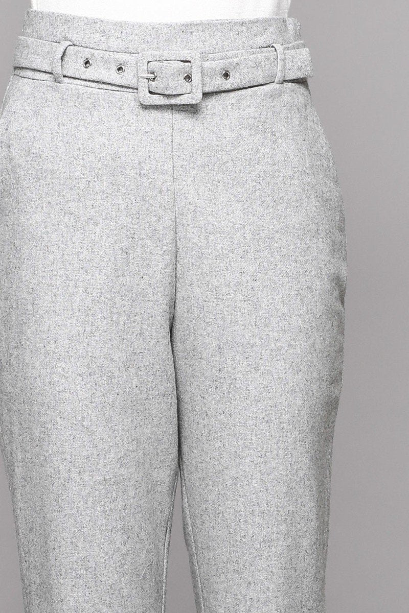 Grey Belted Trouser pant Do+Be 
