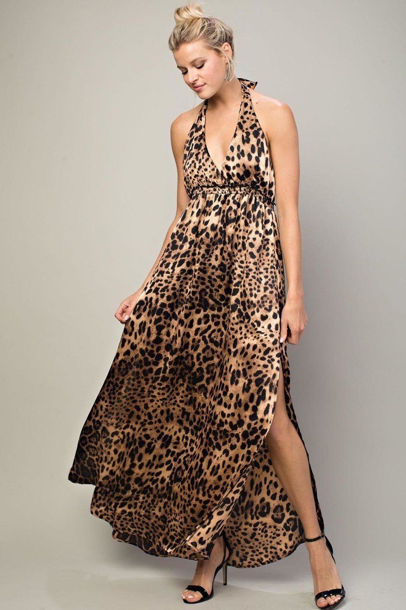 Leopard Halter Dress do not display 