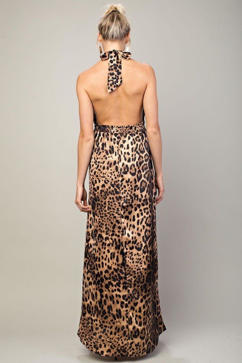 Leopard Halter Dress by Kissy's Leopard Halter Dress by Kissy's