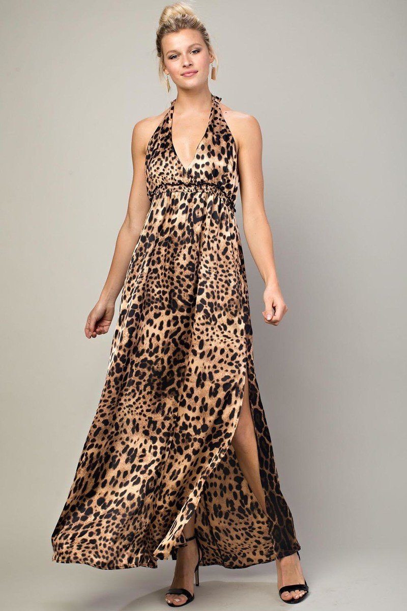 Leopard Halter Dress do not display 