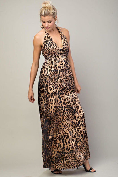 Leopard Halter Dress by Kissy's Leopard Halter Dress by Kissy's