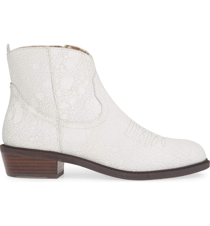Montrose White Crackle Leather Booties Band Of Gypsies 