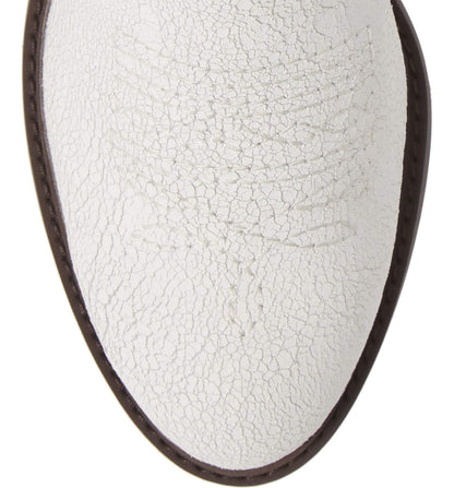 Montrose White Crackle Leather Booties Band Of Gypsies 