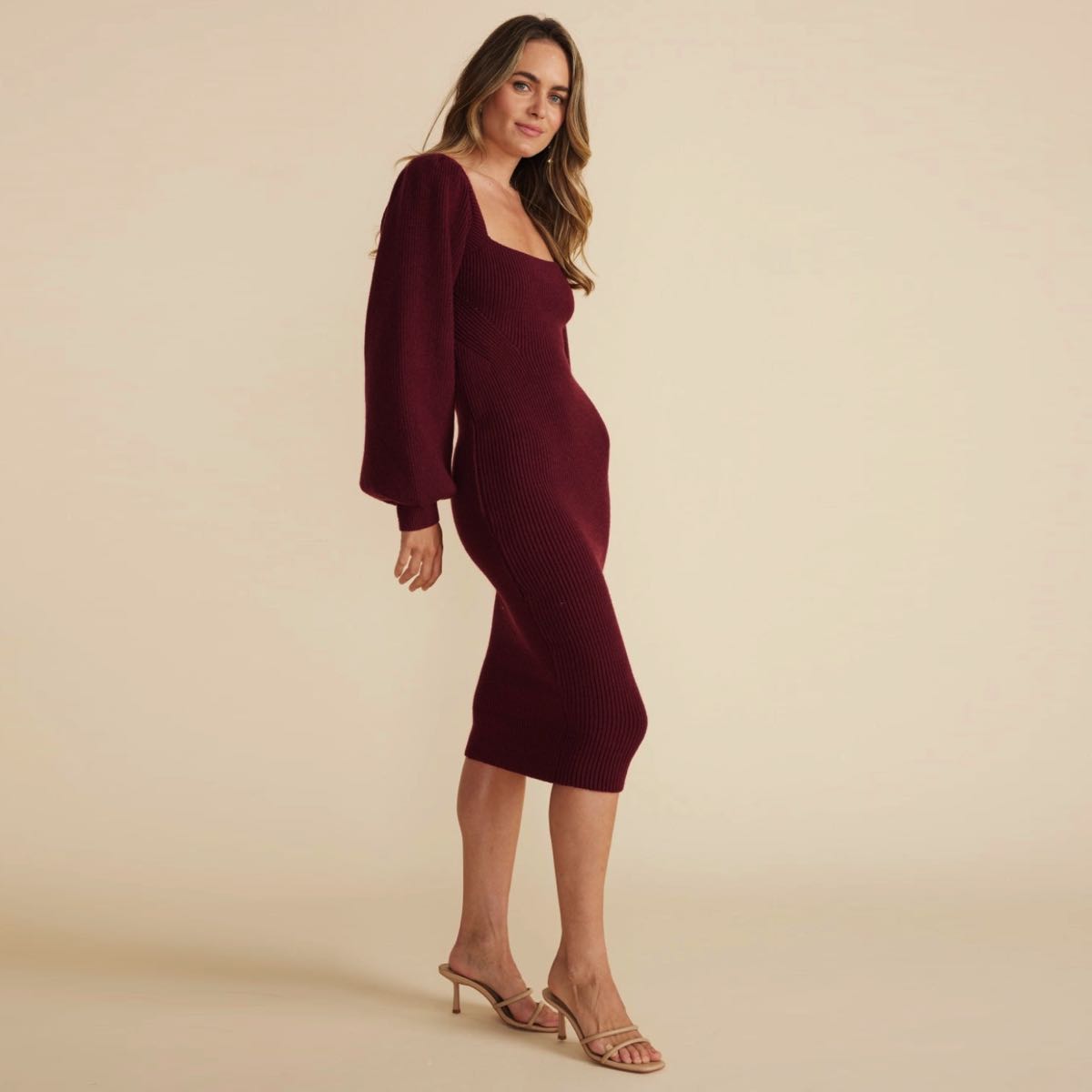 Paige Puff Sleeve Knit Dress