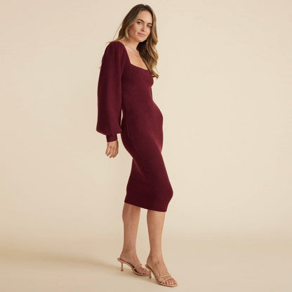 Paige Puff Sleeve Knit Dress