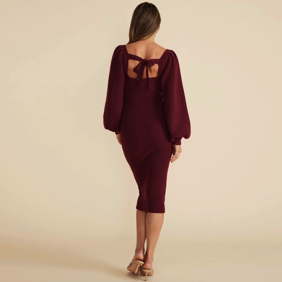 Paige Puff Sleeve Knit Dress