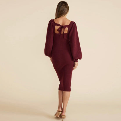 Paige Puff Sleeve Knit Dress