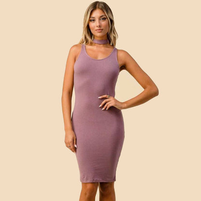 Plum Choker Dress