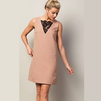 Tan Lace Peep Dress do not display 
